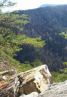 Cliffs on the southern end of Starr Mountain on trail 190A.